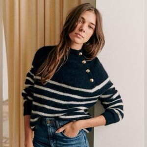 Sezane Trudy Jumper Cream and Gold - XS